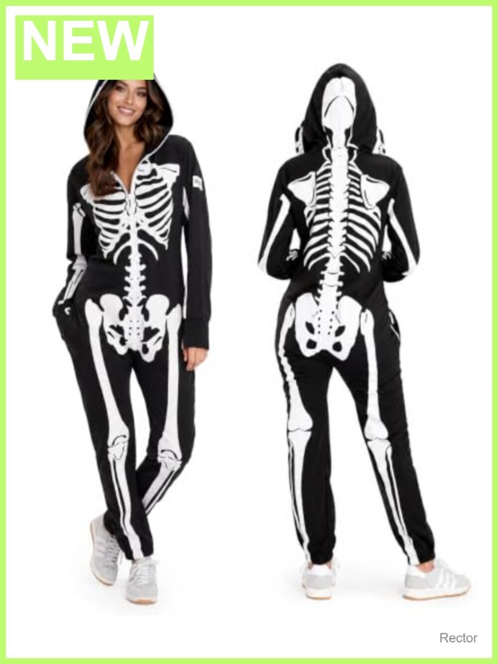 Skeleton Halloween Jumpsuit Costume Women One-Piece